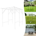 thumbnail image 3 of 6.56' Metal Garden Arbor Arch Trellis for Climbing Plants Vines Ceremony, 3 of 15