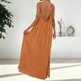 thumbnail image 7 of Shadoumai Backless Cami Dresses for Women Cami Lounge Dress Backless Solid Color Sleeveless House Dress Long Sundress with Back Tie, 7 of 7