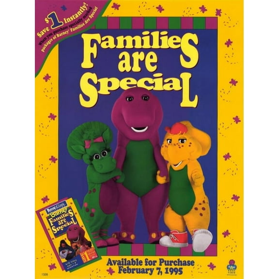 Barney Families Are Special Movie Poster (11 x 17)
