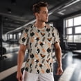 thumbnail image 3 of Wukai Funny Chicken Print Men's Short-Sleeved Mesh T-Shirt,Quick-Dry Short Sleeve Workout T-Shirt-X-Small, 3 of 8