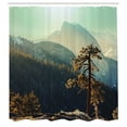 thumbnail image 3 of Ambesonne American Shower Curtain, Misty Morning Yosemite, 69"Wx75"L, Teal Brown, 3 of 5