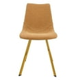 thumbnail image 2 of LeisureMod Markley Modern Leather Dining Chair With Gold Legs Set of 4, 2 of 8