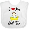 thumbnail image 3 of Inktastic I Love My Shih Tzu Dog Gifts Boys or Girls Baby Bib, 3 of 4