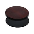 thumbnail image 5 of 24" Round Mahogany Laminate Table Top With Bar Height Round Base and Foot Ring - Bar Height Restaurant Table, 5 of 5
