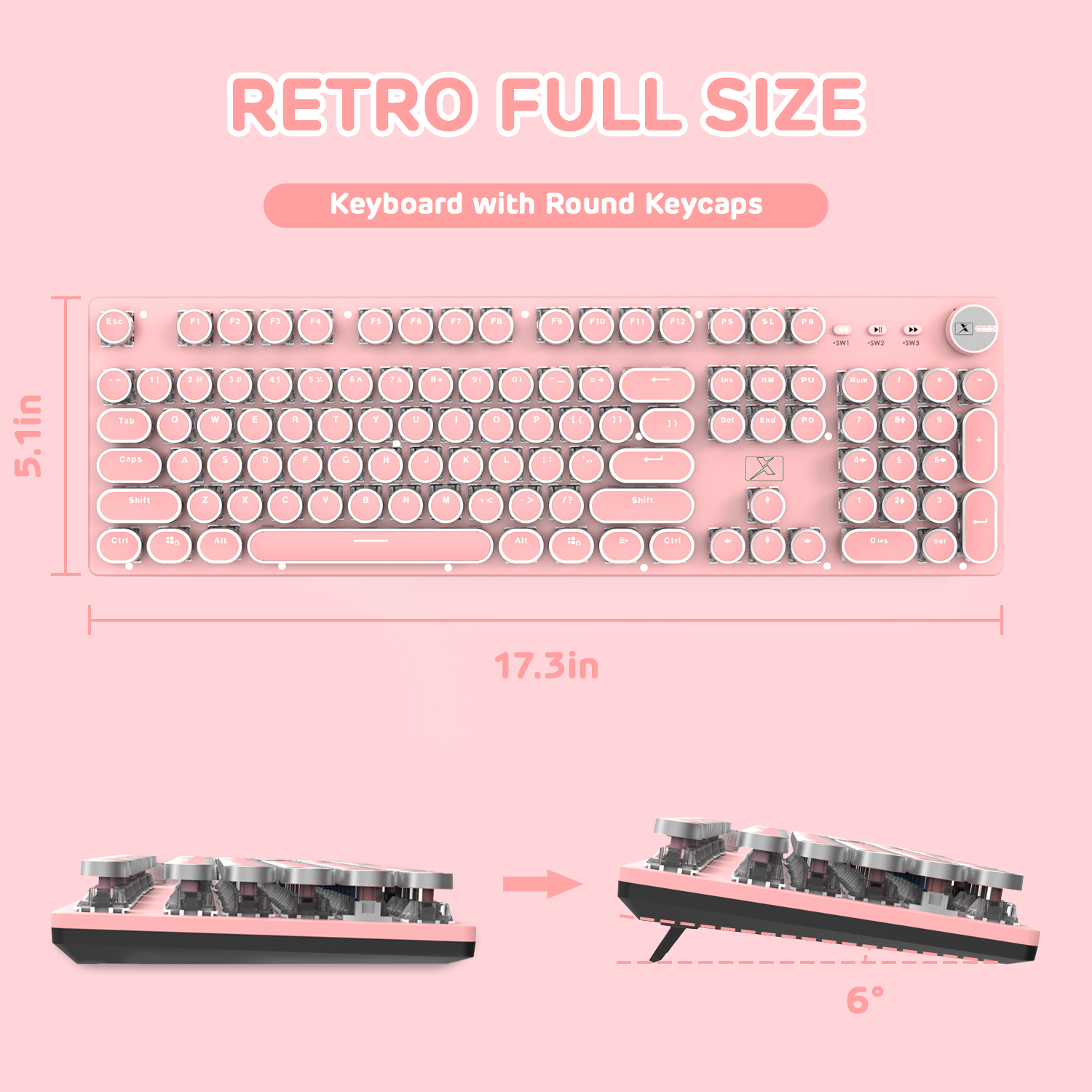 LexonElec Typewriter Mechanical Gaming Keyboard photo 8