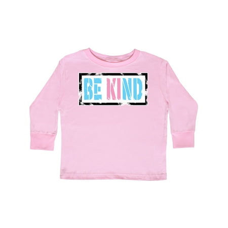 

Inktastic Be Kind Stencil in Trans Colors Gift Toddler Boy or Toddler Girl Long Sleeve T-Shirt