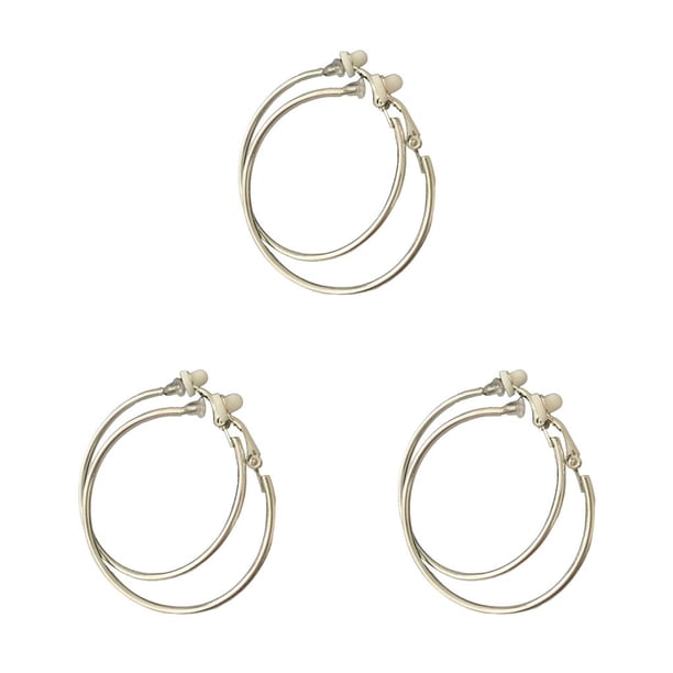 Pendientes Minnieouse Aro Grande Decorativo Color Acero para Niña Círculo Liso con Orificio
