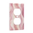 thumbnail image 2 of Yayeee Duplex Wall Plate 1-Gang 4.5"x2.7" Home Receptacle Light Switch Decorative Outlet Cover, Soft Brown Pattern, 2 of 7