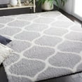 thumbnail image 2 of SAFAVIEH Tahoe Thelma Quatrefoil Shag Area Rug, 6'7" x 6'7" Square, Light Grey/White, 2 of 8