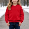 thumbnail image 6 of Boys Girls Fleece Lined Sweatshirt Warm Winter Pullover Top 1-13 Years Kids Casual Long Sleeve Crew Neck Jumper Soft Cozy, 6 of 9