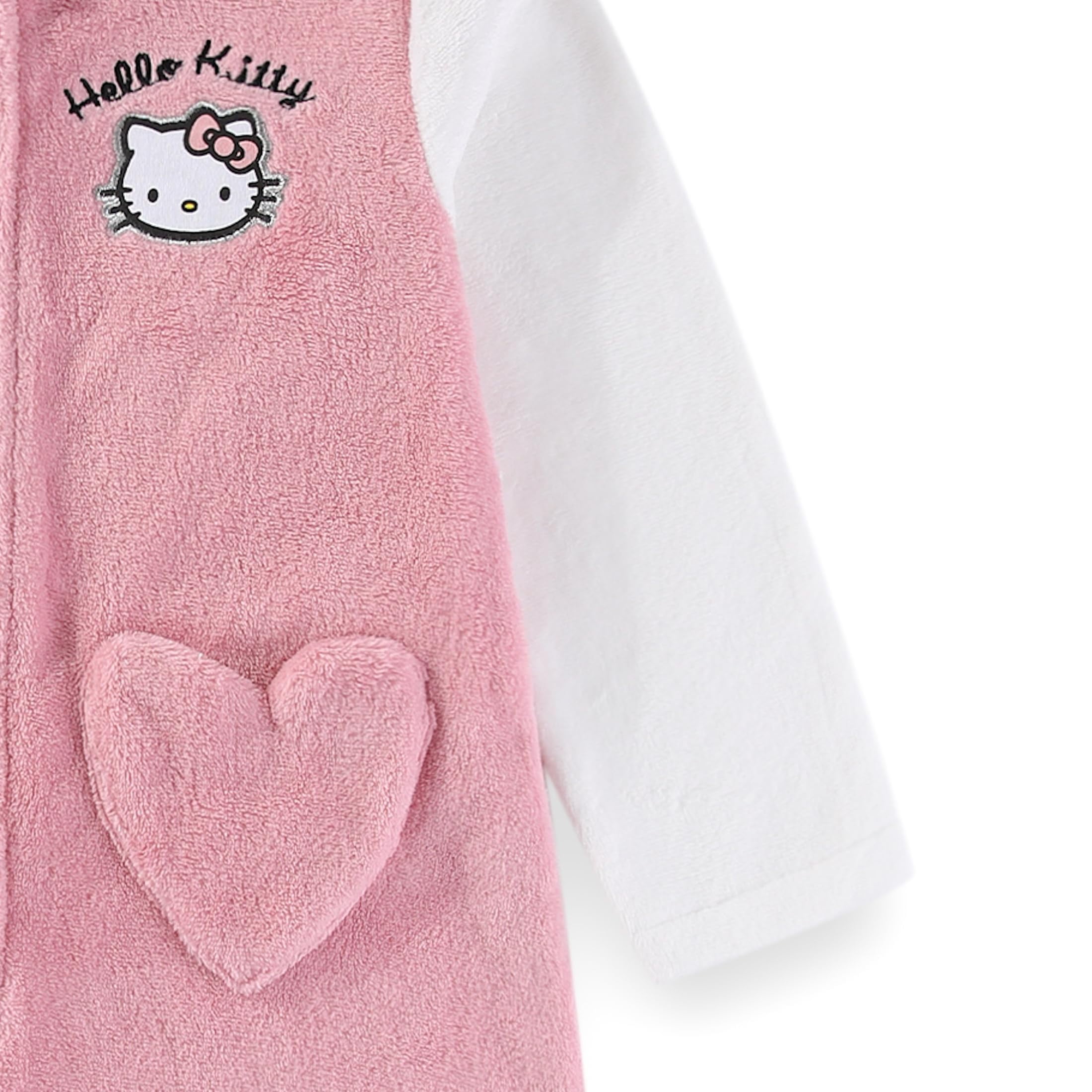 Hello Kitty Sanrio Cosplay Hooded Coverall with Ears and Bow (Girls), Sizes 3T-12