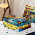 thumbnail image 5 of catabedysis Stained Glass Camping Zipper Twin Comforter Sets with Fitted Sheet and 2 Pillowcases For Girls,Sunset Camper Print Zipper Bedding Set,Multicolor,Polkadot Reversible,4-Piece, 5 of 7