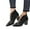 Black, variant on Oyedens Dress Boots for Women Fashion Autumn High Heels Ankle Booties Casual Cutout Short Boots