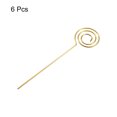 thumbnail image 3 of Uxcell Metal Cocktail Toothpicks Circle Shape Drink Pick Cocktail Skewer 6Pack(Gold), 3 of 8