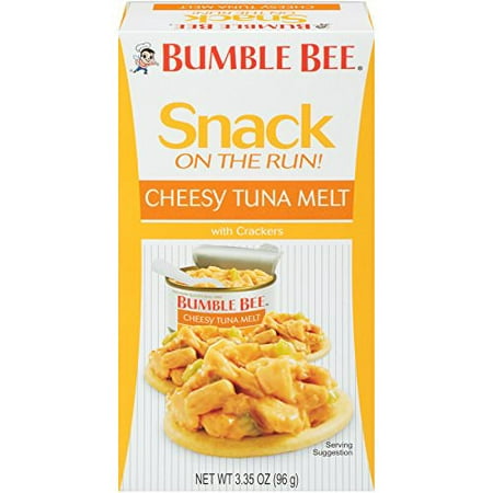 Bumble Bee Snack On The Run! Cheesy Tuna Melt with Crackers, 3.5 oz Tuna Snack Kit, Good Source of