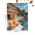 thumbnail image 3 of Mediterranean Coastal House Canvas Print/Wall Art Perfect for Living RoomPatio and Beach House Decor., 3 of 8