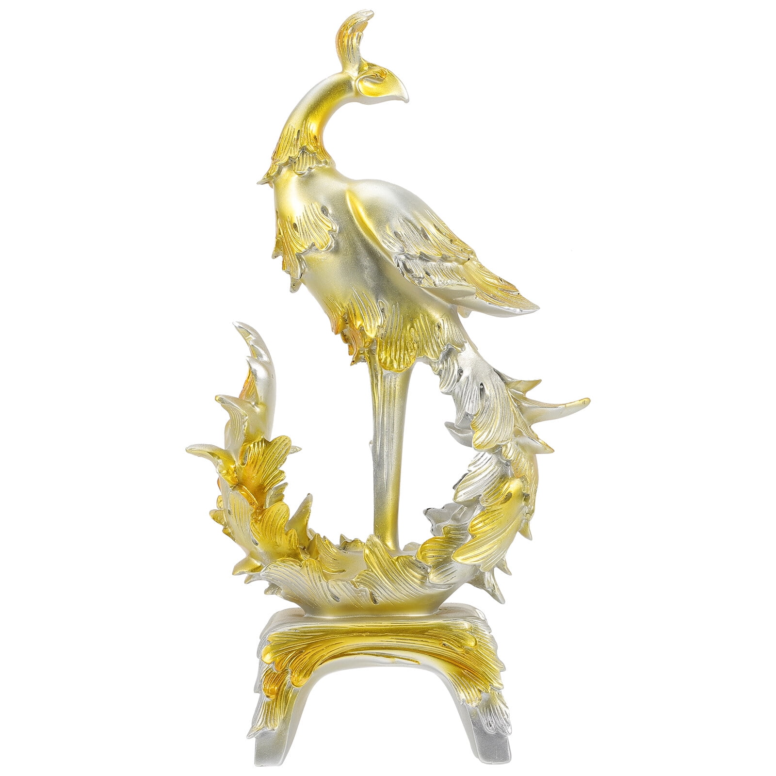 Decorative Phoenix Statue, Delicate Phoenix Statue Decor Resin Craft Phoenix Sculpture Garden Scene Layout Adornment