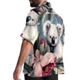 thumbnail image 3 of Koala Men's Short Sleeve Poplin Shirt, Casual Printed Beach Button Down Summer Unisex Shirts, 3 of 6