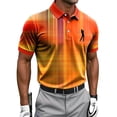 thumbnail image 2 of Zysthvn Golf Sun Shirts for Men Summer Casual Polo T Shirts for Men Turn Down Collar Printed Short Sleeve Shirts, 2 of 5