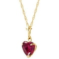 thumbnail image 2 of Galaxy Gold 14K Solid Gold 1.45 Carat Natural Ruby Heart-Shaped Necklace for Women - Yellow Gold Fine Jewelry, 2 of 6