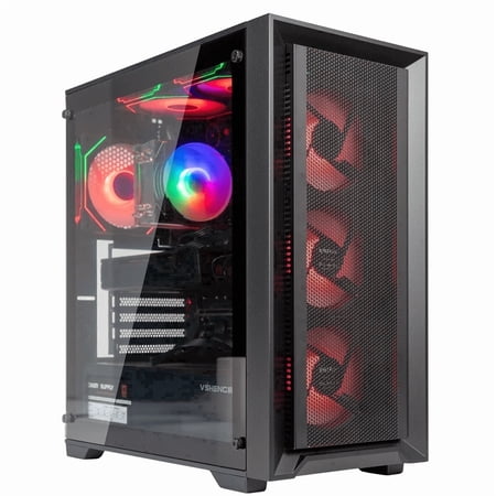 Gaming PC Desktop Intel i7-8700, Radeon R9 350, 16GB RAM, 400GB SSD + 1TB HDD, WiFi6 & BT5.4, Windows 11, 650W PSU, With Keyboard & Mouse