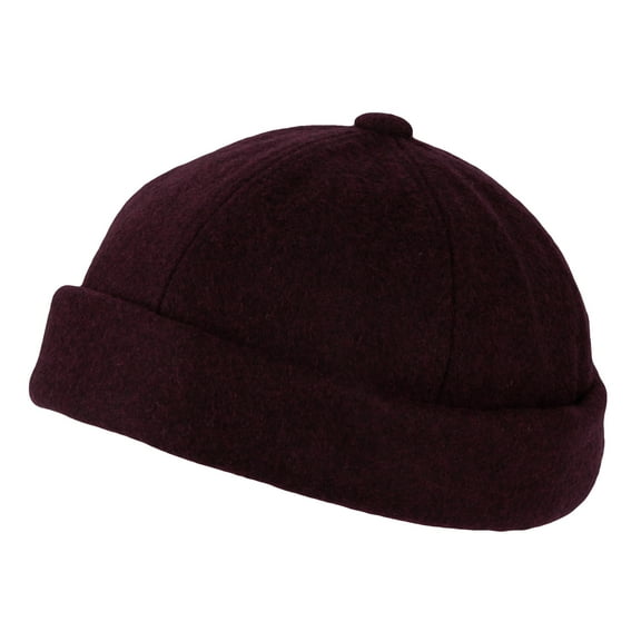 WITHMOONS Brimless Watch Cap Docker Leon Hat Harbour Adjustable YT51232 (Wine)