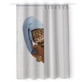 thumbnail image 2 of Cortina de Baño Impermeable Grande con Diseño de Gato Ducha Blanca Juana Gallo, 2 of 7