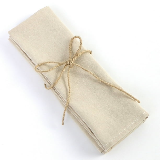 Nvzi Servilletas de algodón, 2 piezas, servilletas de tela suaves para la cena, 11,81" × 17", servilletas de mesa rústicas para decoración de mesas de bodas y fiestas, color caqui