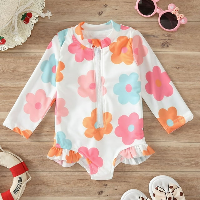 Traje de baño de una pieza para mujer, conjuntos de bikini para mujer, traje de baño estampado de moda para niña, cubierta de traje de baño con cremallera, falda de playa de manga larga para niña, abr