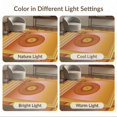 thumbnail image 7 of ODIKA 4'x6' Washable Area Rug Retro 70S Colored Mid Century Striped Bordered Sunset Vinyl Record Playful for Bedroom, Reading Nook, Pet Friendly & Non-Shedding, 7 of 7
