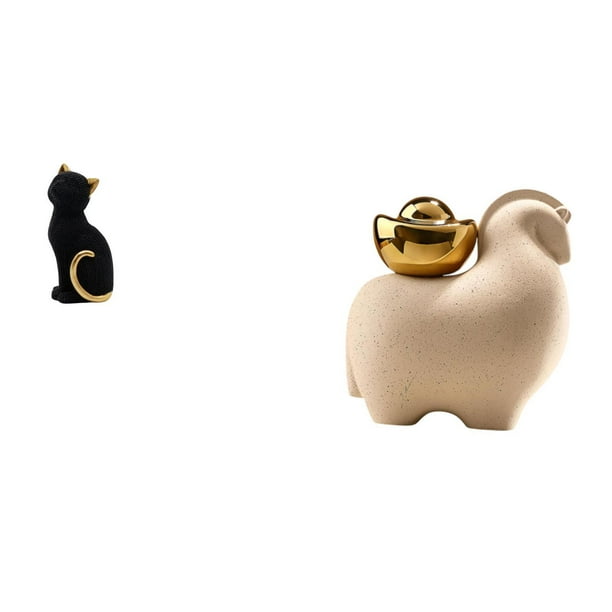 Figura de escritorio,Estatua de gato,linda estantería,escritorio,decoración del hogar,Mini estatua de animal,Mini estatua de animal para decoración del hogar,manualidades