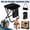 Black, variant on Foldable Backpack Stool 16" Extra Tall Portable Chair for Adults 500 lbs Collapsible Camping Stool with Shoulder Strap for Fishing Outdoor