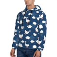 thumbnail image 3 of Naloa Cute Goose On Blue Sky Men's Casual Hooded Collar Drawstring Hoodies Pullover Sweatshirts Casual Long Sleeve Shirts-X-Large, 3 of 7