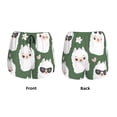 thumbnail image 5 of Picia Alpaca Faces Pattern Women's 2 in 1 Athletic Running Shorts High Waisted Workout Casual Gym Sweat Shorts with Comfy Liner Zipper Pockets-XX-Large, 5 of 9