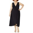 thumbnail image 1 of Star Vixen Robe Maxi Sans Manches en Tulipe pour Femmes Grande Taille, Noir, 2X, 1 of 4