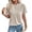 Beige, variant on Stichou Short Sleeve Shirts for Women Crewneck Color Block Knit Tops Spring Fall Trendy Cap Sleeve Vest Tee Beige 2XL