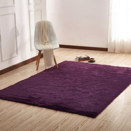 Animal Fur Area Rug In Purple With Suede Backing One Inch Pile Animal Fur Area Rug In Purple With Suede Backing One Inch Pile Height Thickness Made