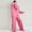 Pink, variant on Women Silk Pajamas Set Long Sleeve Classic Button Down Satin Pajamas 2 Piece Women Pajama Sets