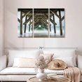 thumbnail image 2 of Elephant Stock Wrightsville Crystal Pier Wall Art - Horizontal Multi Panel Canvas - Hallway Wall Decor - Nautical Multi Panel - Gray And Blue Decor - 45" x 28", 2 of 8