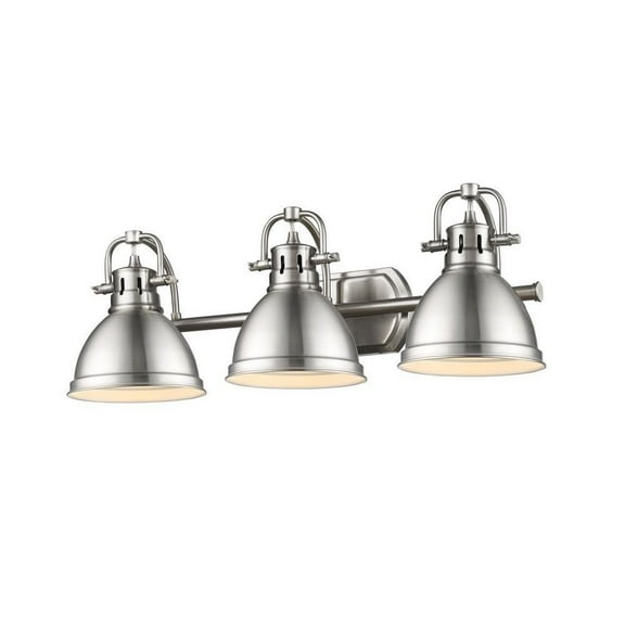 24.5 inch 3 Light Vanity Light in Classic Style 8.5 inches High By 24.5 inches Wide-Pewter Finish-Pewter Shade Color Bailey Street Home