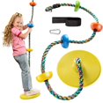 thumbnail image 1 of Asiento de disco individual Tree Swing Jungle Gym Kingdom para niños, amarillo, 1 of 6