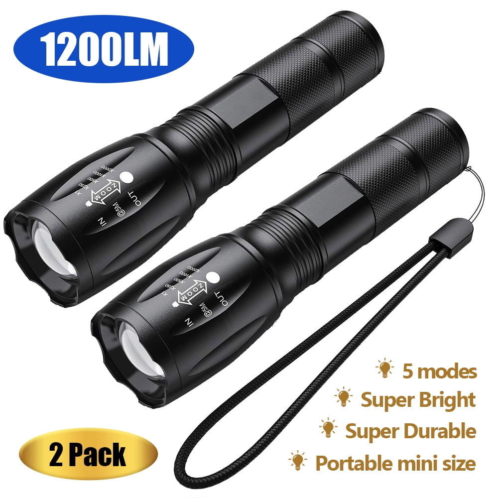 Everyday Flashlights Emergency Zoomable Best Camping LETMY Tactical Flashlight 5 Modes 4 PACK - High Lumens Hiking Waterproof Handheld LED Torch Flashlight