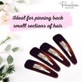 thumbnail image 4 of Parcelona French Mini Set of 4 Small 1.25" Celluloid Snap Hair Pins for Women, 4 of 46