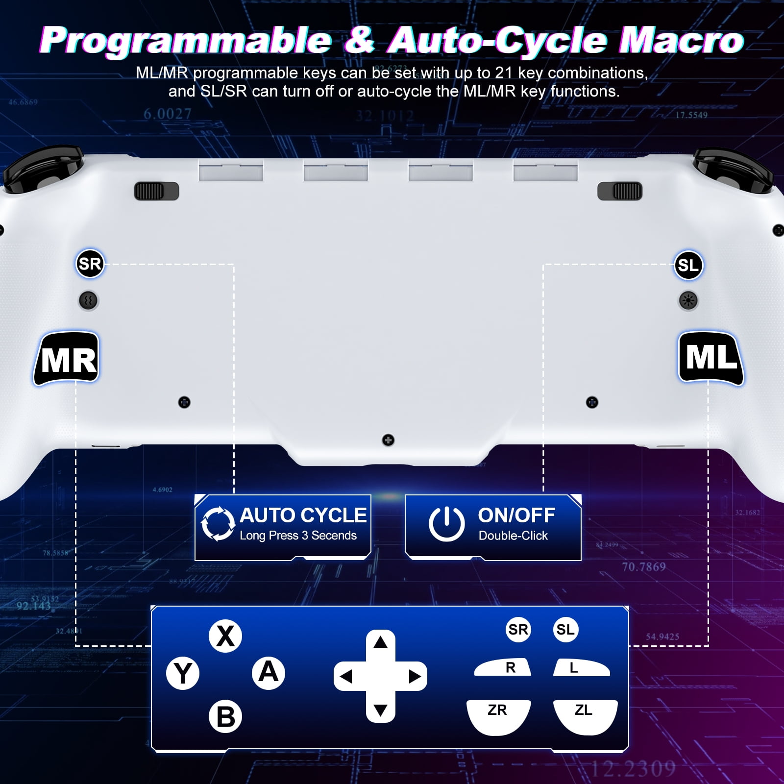 Switch Pro Controller, Handheld Switch Controller with Turbo