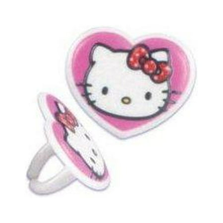 Walmart Bakery Hello Kitty Heart Cupcake Rings, 12 Count