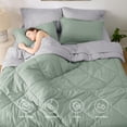 thumbnail image 3 of Juego de Edredón Bedsure King Size Reversible Verde Salvia de 7 piezas, 3 of 7