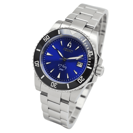 Aquacy 1769 Hei Matau Men's Automatic 300M Blue Dive Watch ETA SWISS MOVEMENT Double Locking Diver Clasp Bracelet