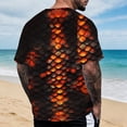 thumbnail image 4 of BUWTTER T Shirts for Man Summer 3D Printed Short Sleeves Comfort Blouse Top Full Graphic Vacation Loose Men Shirts Orange XXXL, 4 of 6