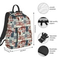 thumbnail image 3 of Naloa Patchwork In Country Style Print Lightweight DayBackpack Suitable for school, work, shopping, travel, etc., 3 of 5