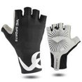 thumbnail image 3 of Cycling Mitten Half-finger Shock Padded Glove Anti Slip Riding Fingerless mitten resuable Portable Riding Fingerless Shockproof Bike Gloves, Black, L, 3 of 8